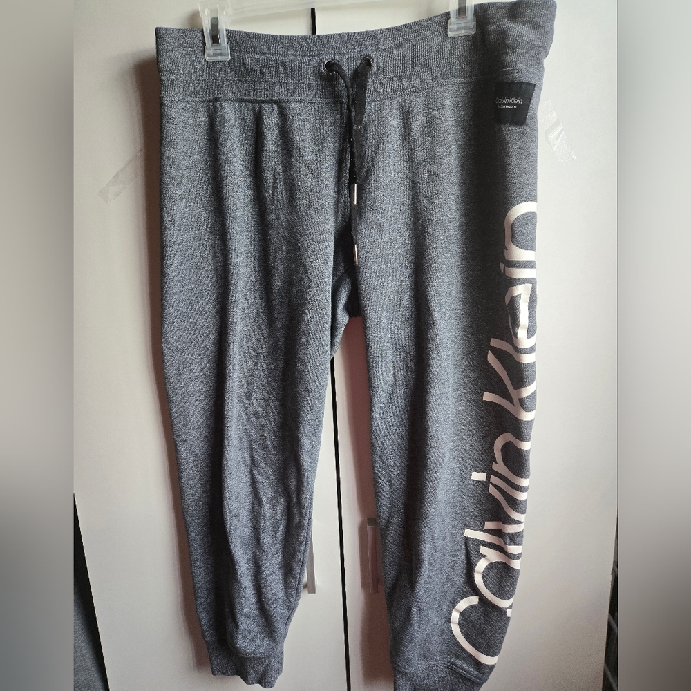 Gray Joggers with White Print